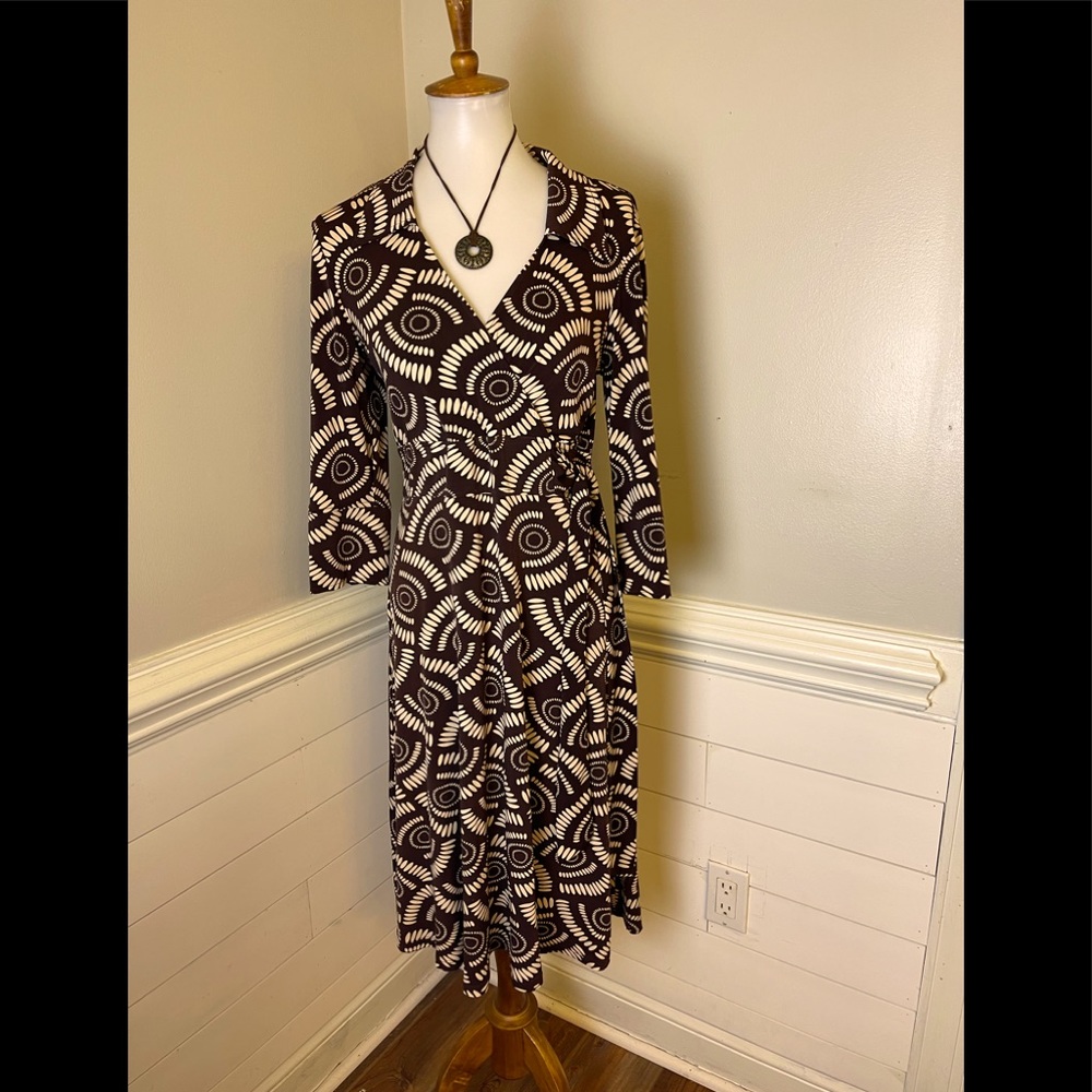 A.P.N.Y. Faux Wrap Dress M FREE SHIP - Picture 1 of 6